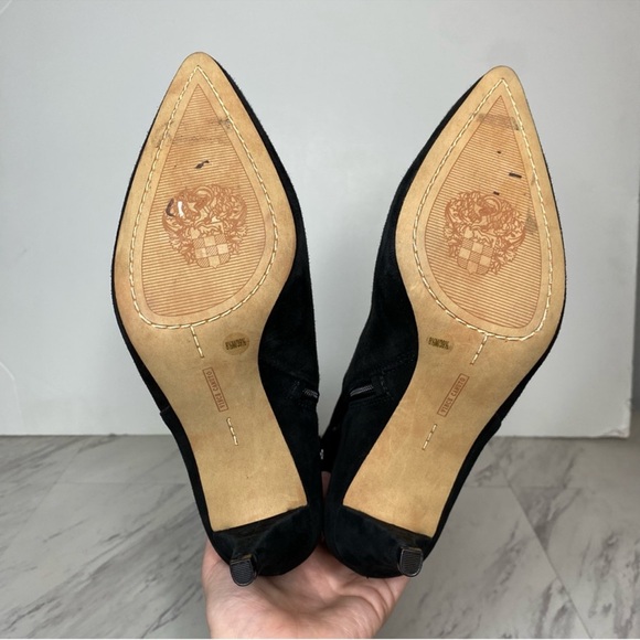 Vince Camuto Seselti Black Suede Pointy Toe Tall Boot 8 1/2 M - Picture 15 of 16